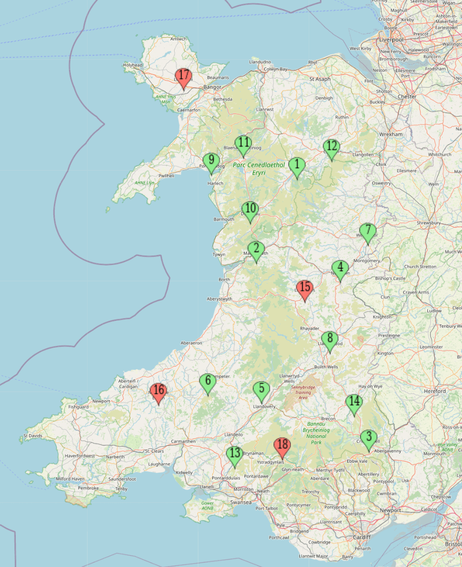EV charging points Transport for Wales
